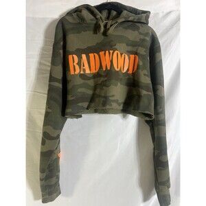 Badwood Camo Crop Hoodie S